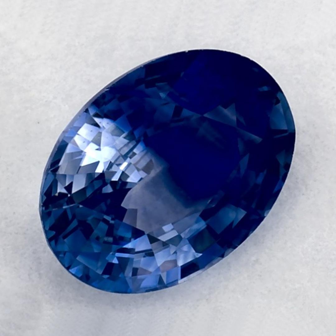 Taille ovale 0.91 Ct Blue Sapphire Oval Loose Gemstone (pierre précieuse en vrac) en vente