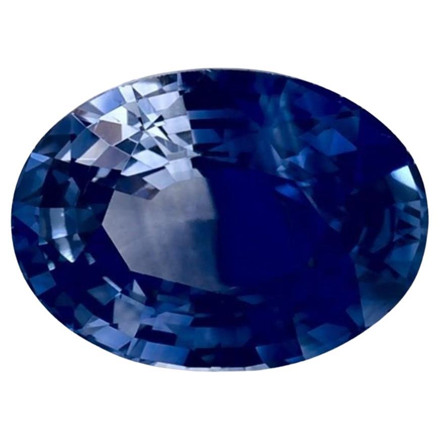 0.91 carati di zaffiro blu ovale sfuso