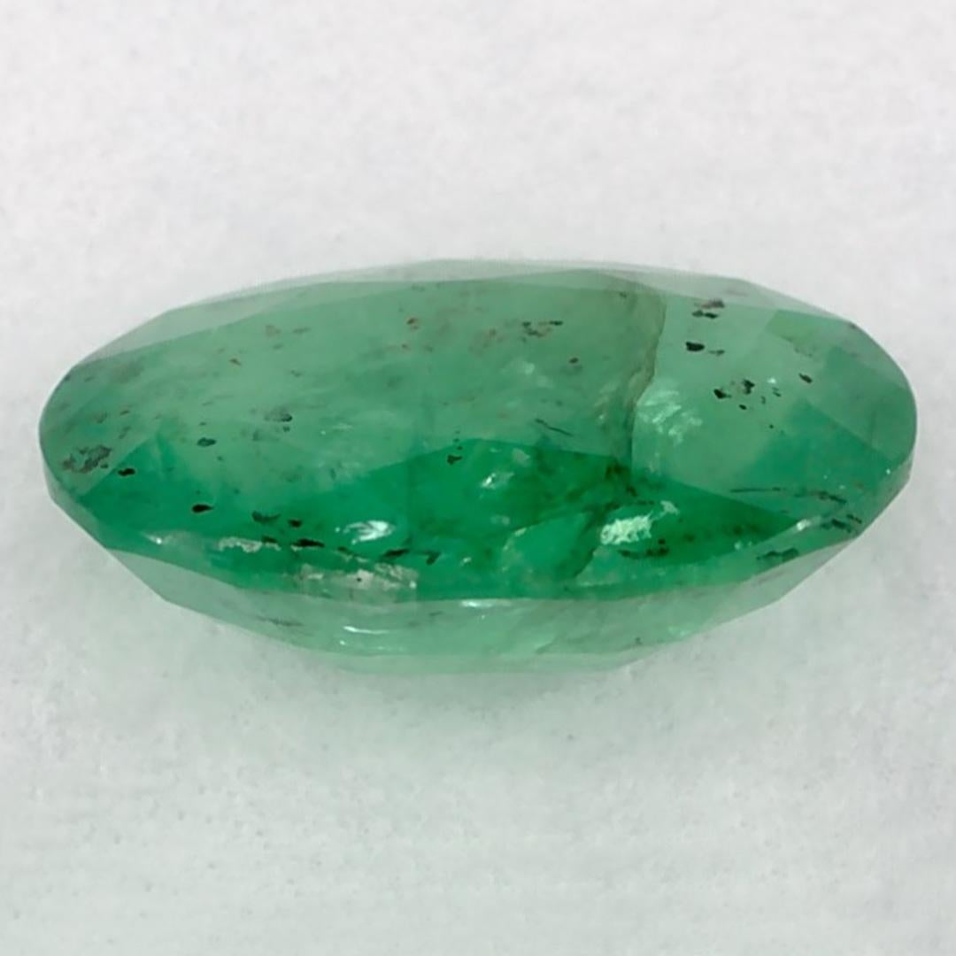 0.91 Karat Smaragd Oval Loser Edelstein im Zustand „Neu“ im Angebot in Fort Lee, NJ