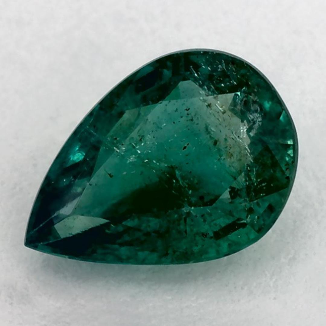 Taglio a goccia 0.91 Ct Gemma smeraldo a pera sfusa in vendita