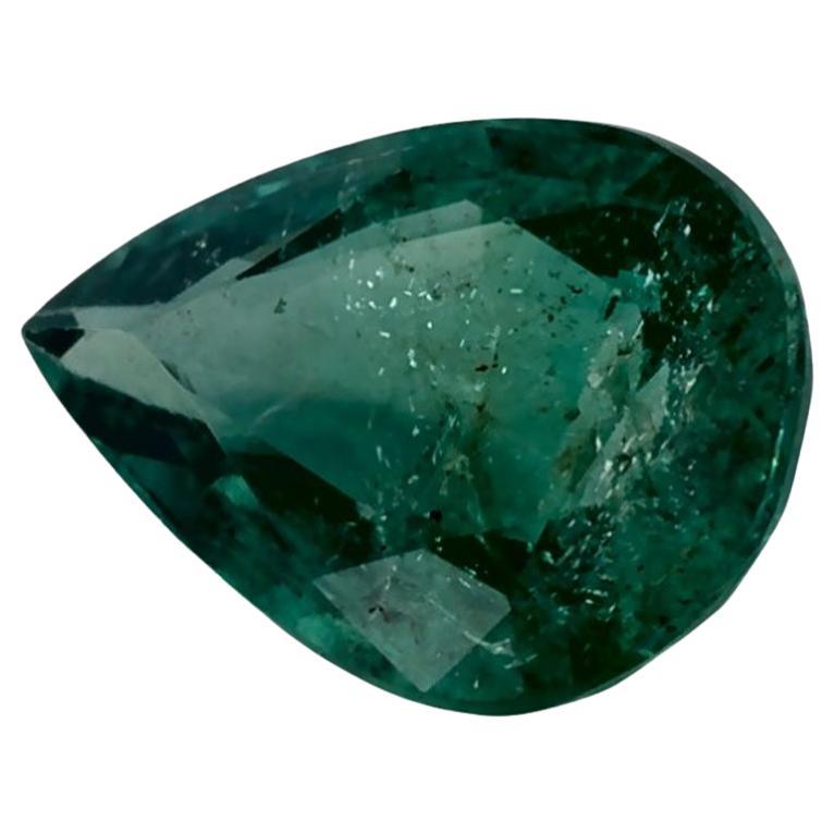 0.91 Ct Gemma smeraldo a pera sfusa in vendita