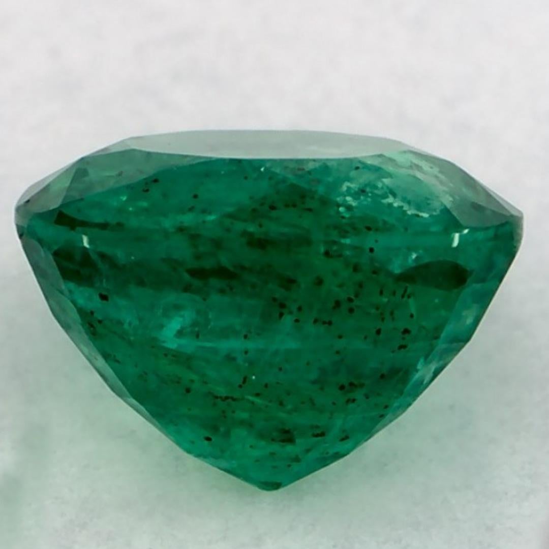 0.91 Carat Natural Emerald Round Loose Gemstone In New Condition For Sale In Fort Lee, NJ