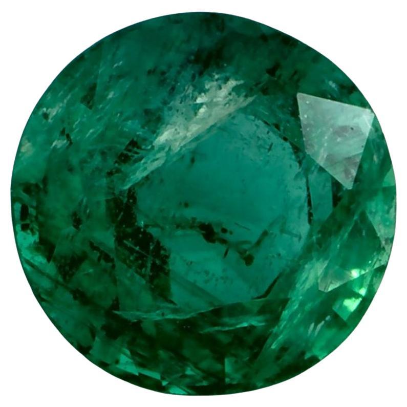 0.91 Ct Natural Emerald Round Loose Gemstone (pierre précieuse en vrac)