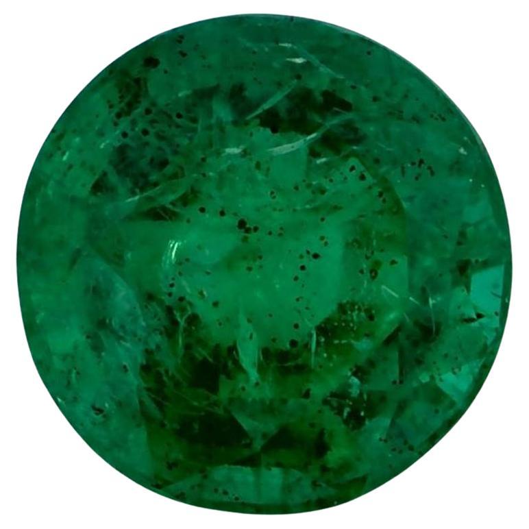 0.91 Carat Natural Emerald Round Loose Gemstone