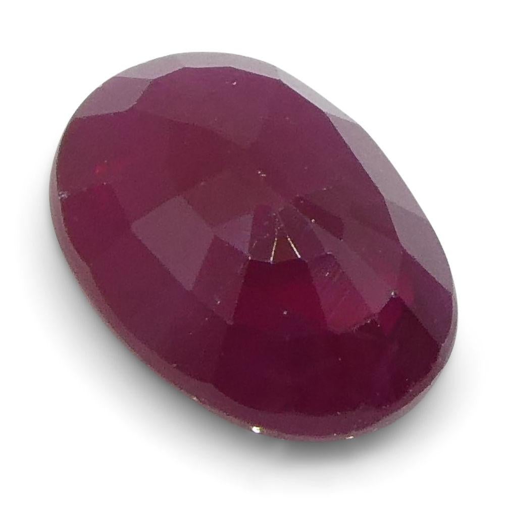 0.91 ct Rubino ovale Burma 1