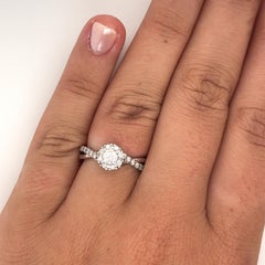 0.91 CTTW Natural Diamond Ring With Twisted Ring Shank in 10K Gold