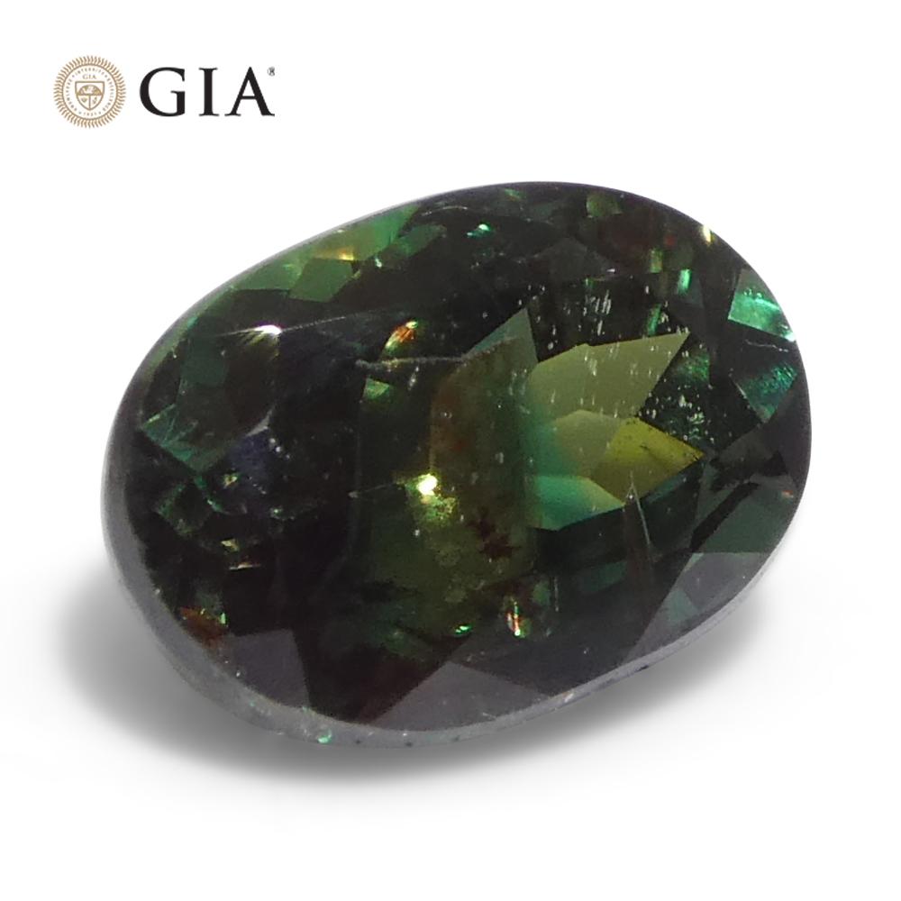 0,91 ct Alejandrita ovalada de color azul verdoso a púrpura rojizo certificada por la GIA de Madagascar Un en venta 5