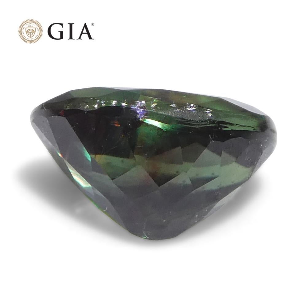 0,91 ct Alejandrita ovalada de color azul verdoso a púrpura rojizo certificada por la GIA de Madagascar Un en venta 6