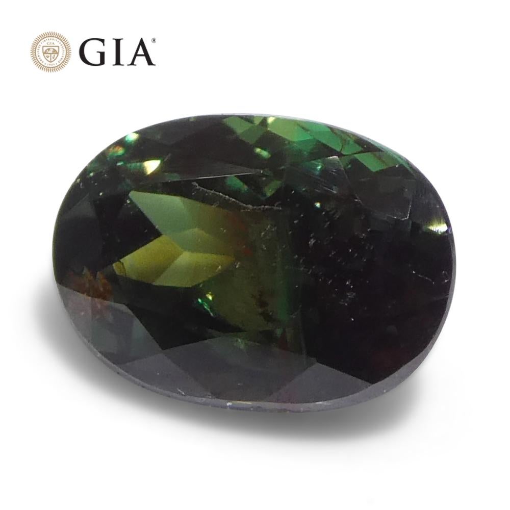 0,91 ct Alejandrita ovalada de color azul verdoso a púrpura rojizo certificada por la GIA de Madagascar Un en venta 8