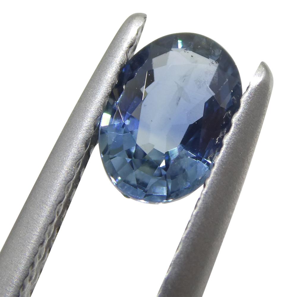 0.91ct Oval Blue Sapphire from Thailand For Sale 8
