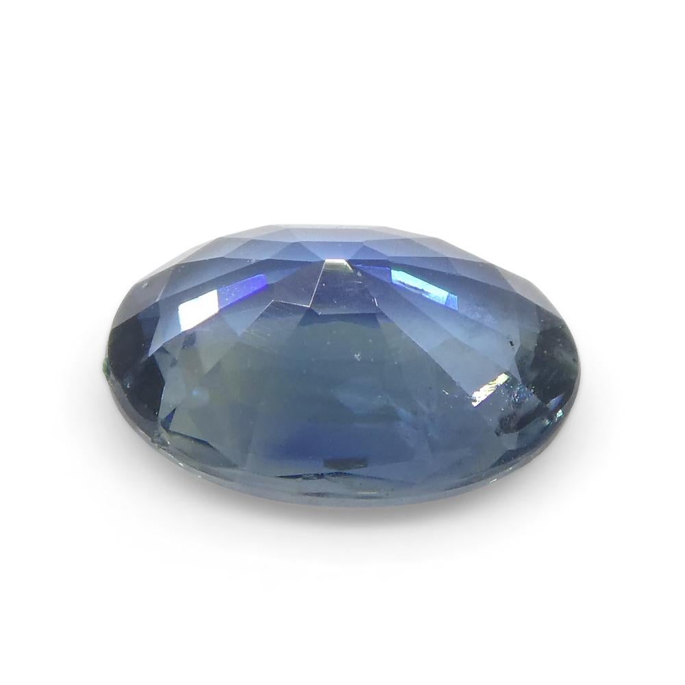 0.91ct Oval Blue Sapphire from Thailand In New Condition For Sale In Toronto, Ontario