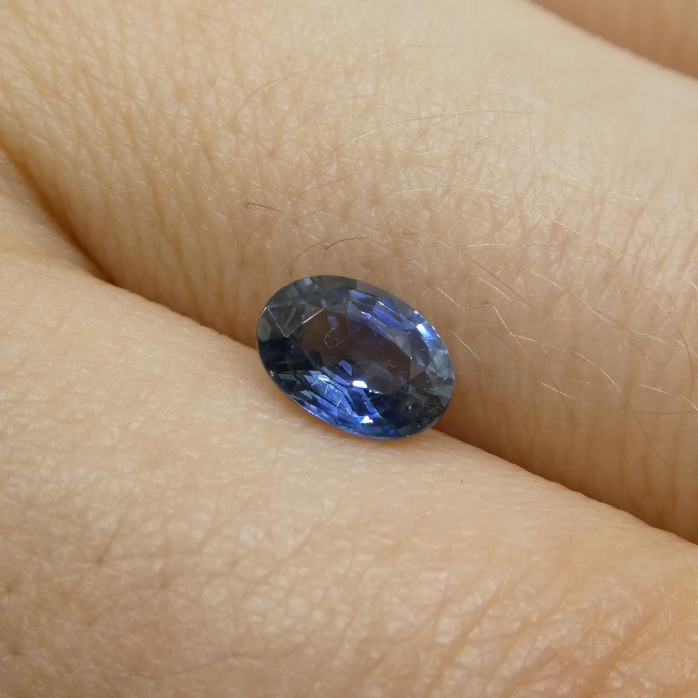 0.91ct Oval Blue Sapphire from Thailand For Sale 4