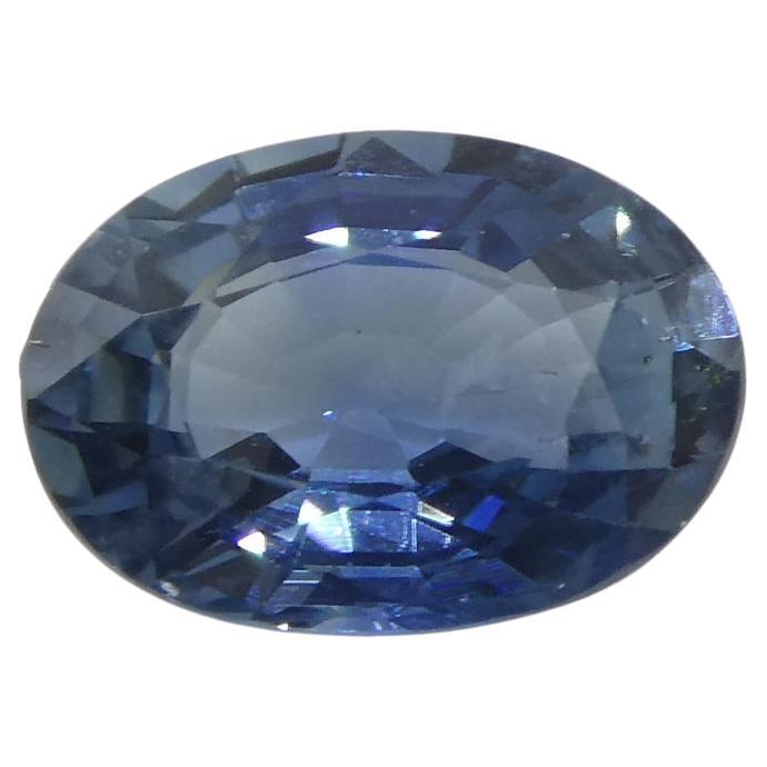 0.91 Karat ovaler blauer Saphir aus Thailand