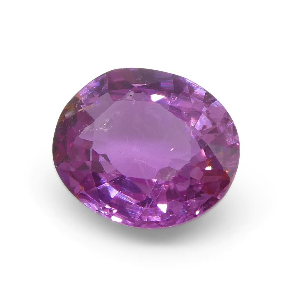 0.91ct Oval Pink Sapphire from East Africa, Unheated For Sale 5