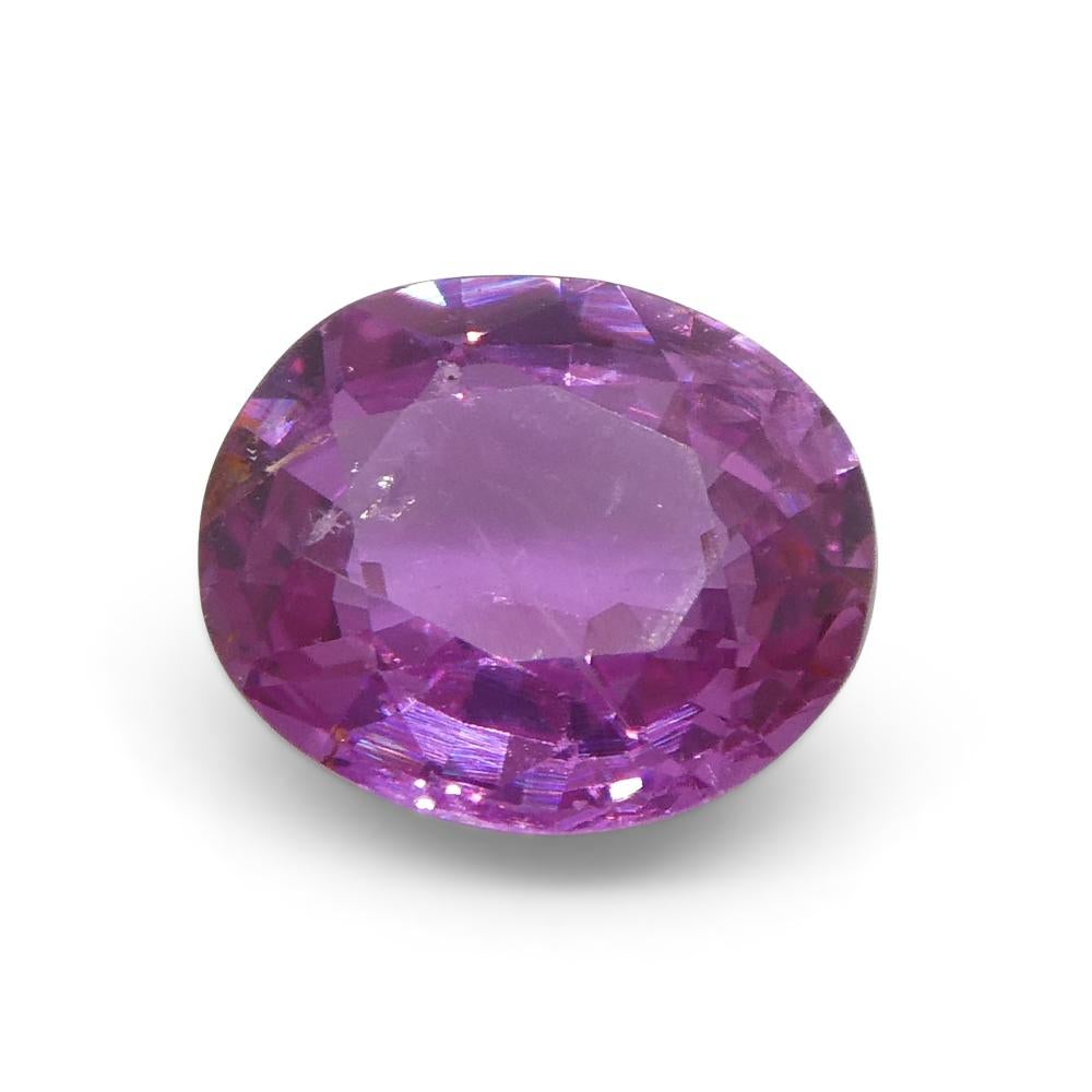 0.91ct Oval Pink Sapphire from East Africa, Unheated For Sale 6