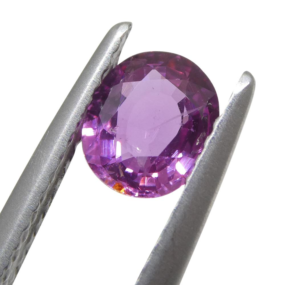 0.91ct Oval Pink Sapphire from East Africa, Unheated For Sale 8