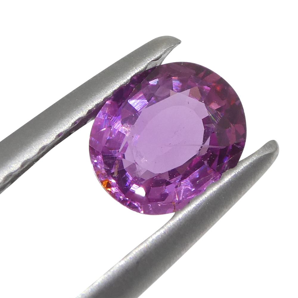 Brilliant Cut 0.91ct Oval Pink Sapphire from East Africa, Unheated For Sale