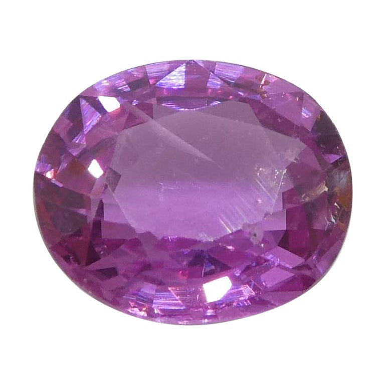 Zaffiro rosa ovale da 0.91ct dell'Africa orientale, non riscaldato