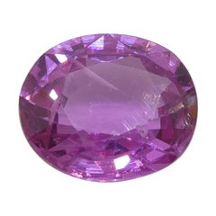 Saphir rose ovale 0.91 carat provenant d'Afrique de l'Est, non chauffé