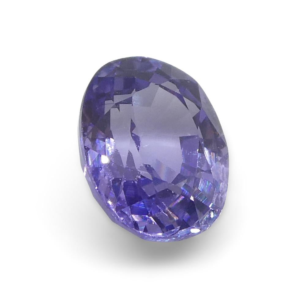 0.91ct Oval Purple Sapphire from Madagascar Unheated For Sale 6