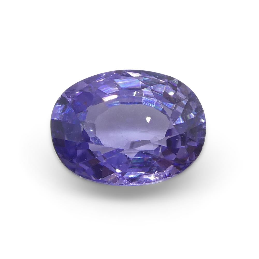 0.91ct Oval Purple Sapphire from Madagascar Unheated For Sale 8