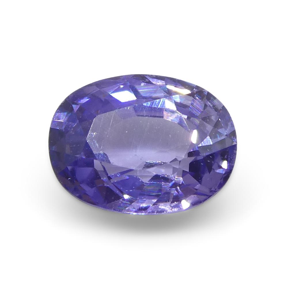 0.91ct Oval Purple Sapphire from Madagascar Unheated For Sale 2