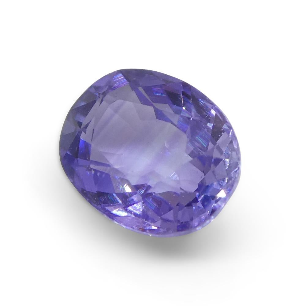 0.91ct Oval Purple Sapphire from Madagascar Unheated For Sale 3