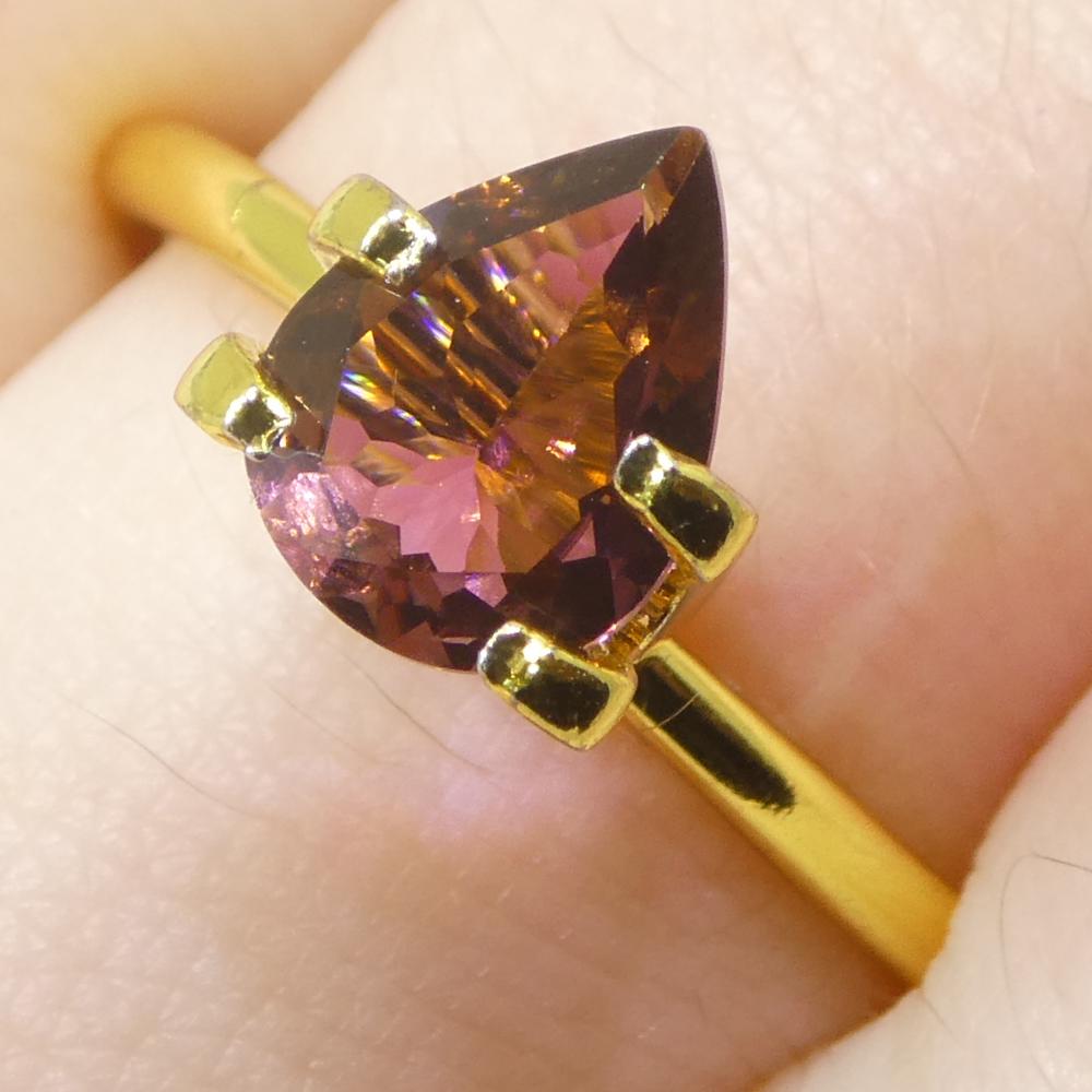 0,91ct Tormalina rosa pera in vendita 9