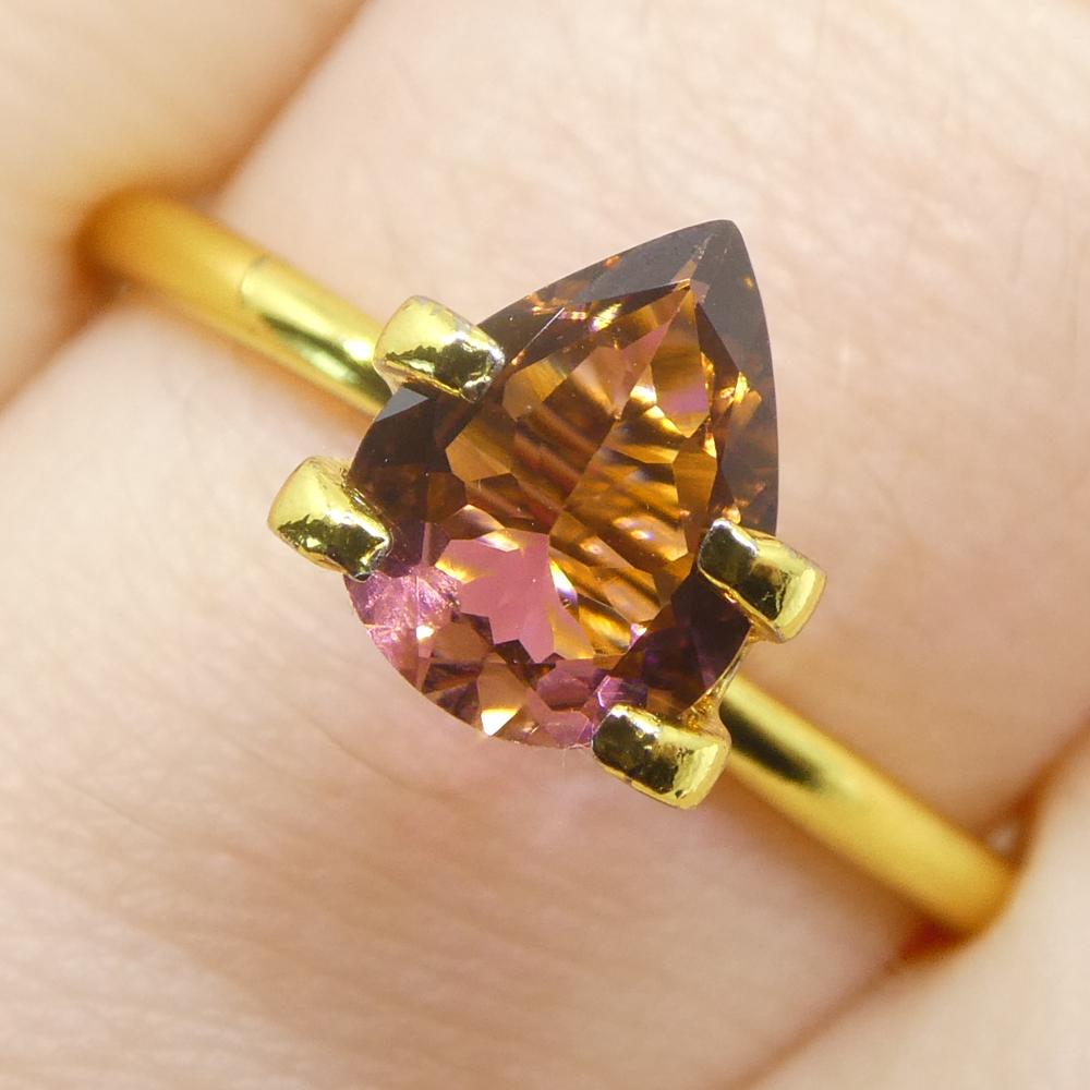 Taglio a goccia 0,91ct Tormalina rosa pera in vendita