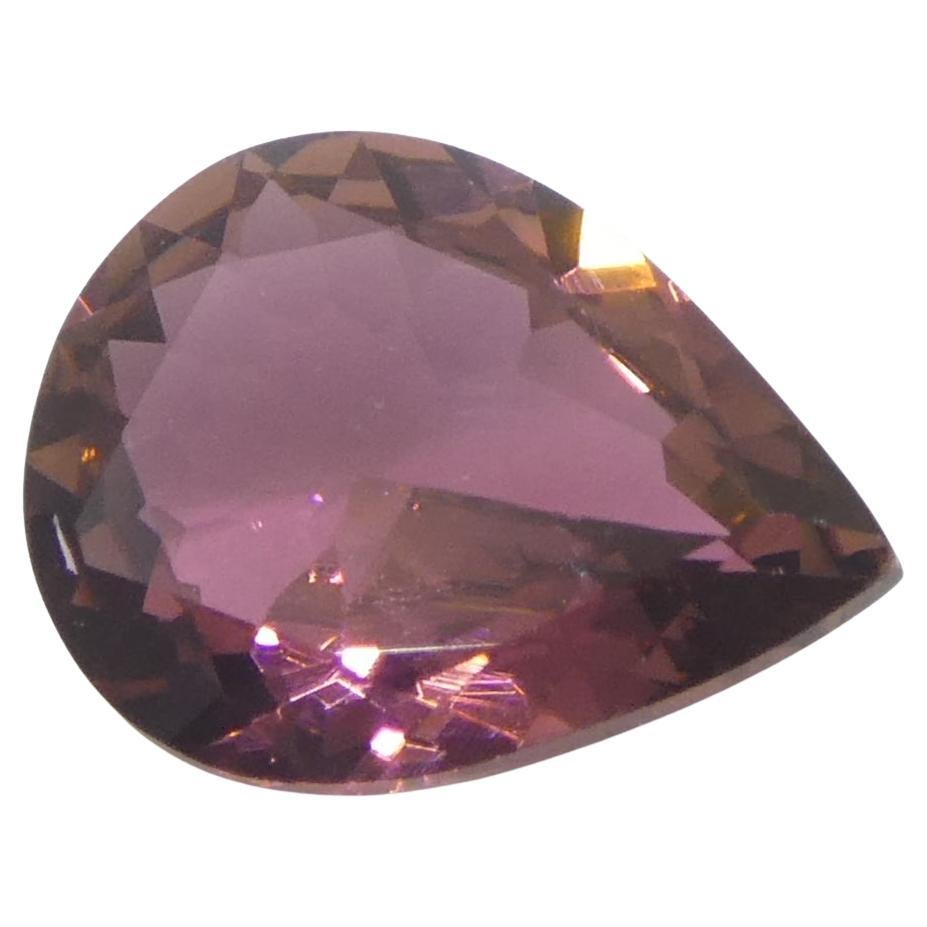 0,91 Karat birnenrosa Turmalin