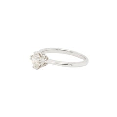 0.91ct Victorian Old European Cut Diamond and Platinum Solitaire Engagement Ring
