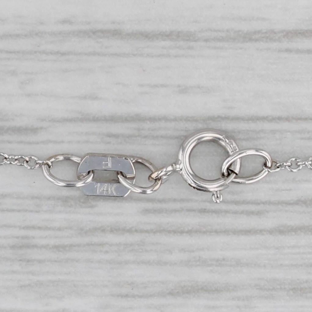 Women's or Men's 0.91ctw Diamond Journey Pendant Necklace 14k White Gold 18