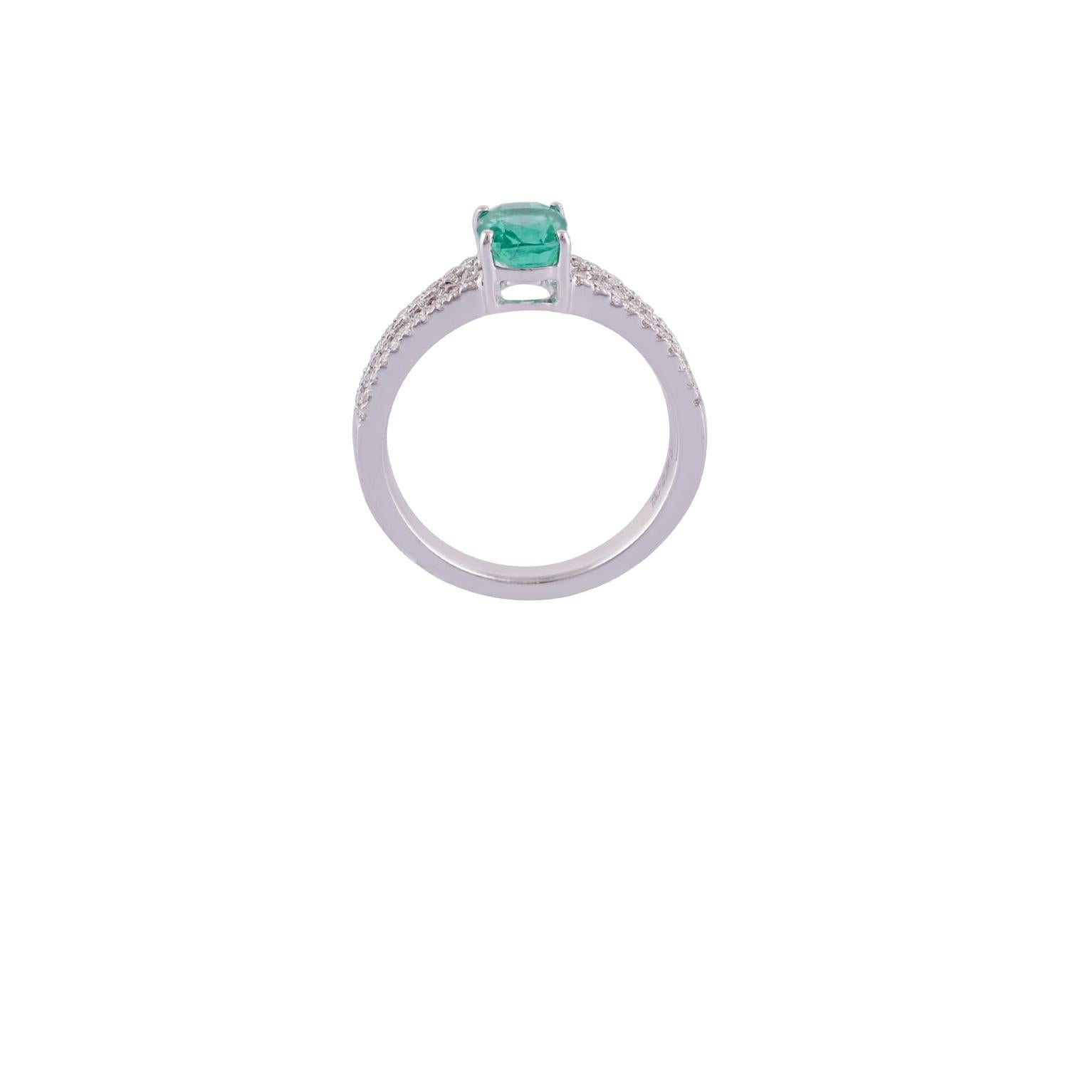 clear emerald engagement rings