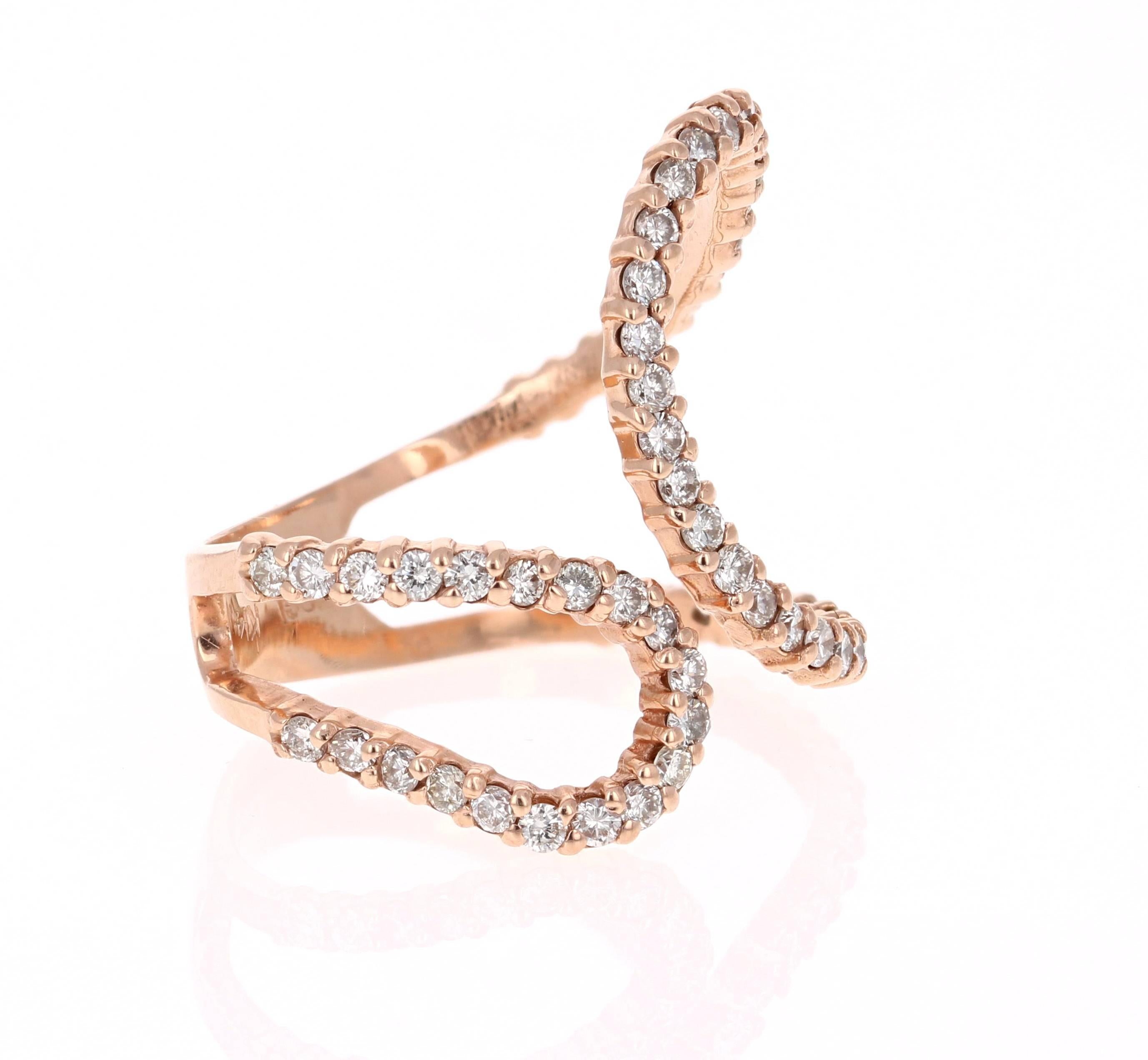 A gorgeous cocktail ring with a twist setting that sits well on the index, middle or ring fingers! Very much on trend with the modern day rings. Can be worn as a statement ring which screams out #bossbabe #bosslady #girlpower for the independent and