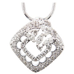 Pendentif en or 18 carats avec diamants de 0,92 carat