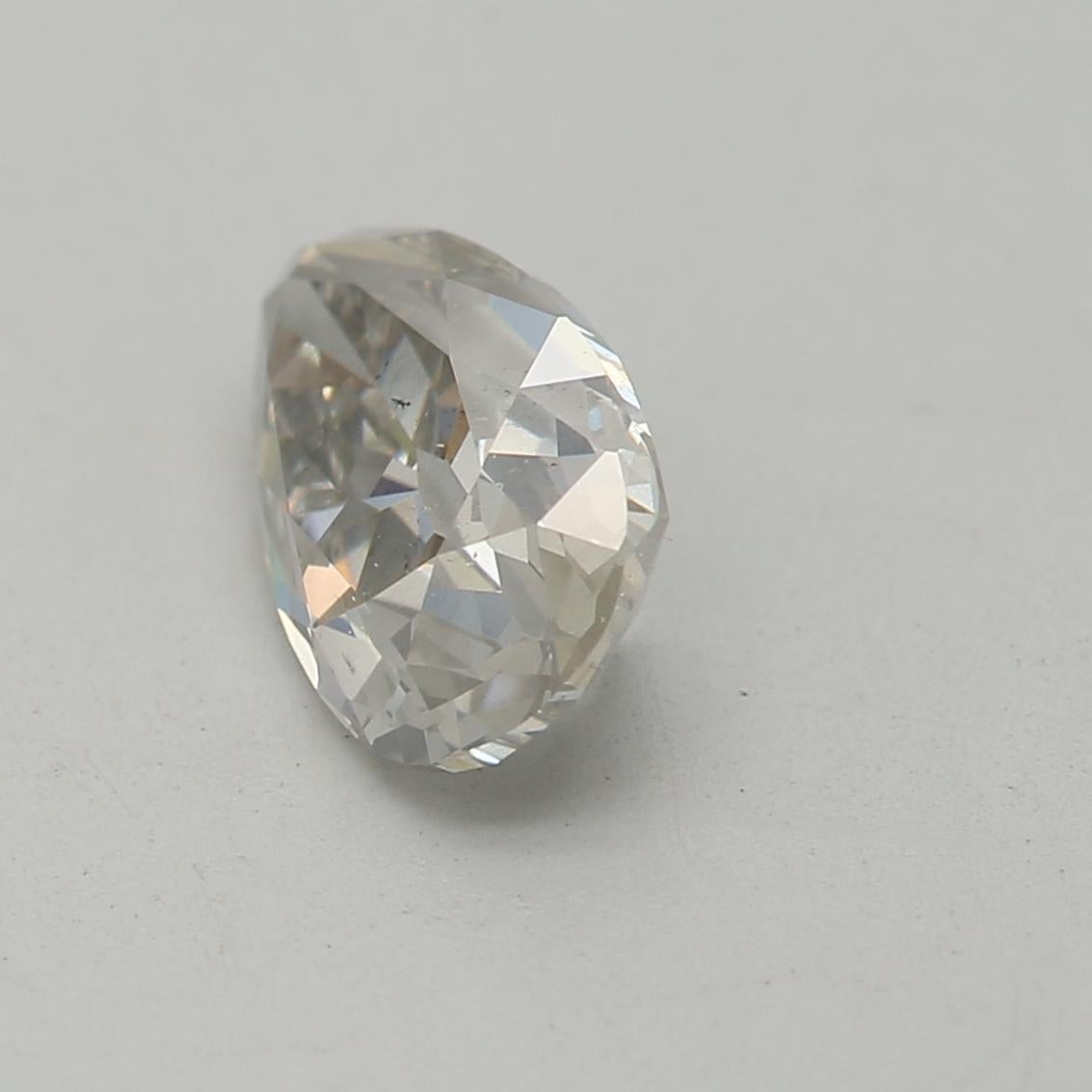 Pear Cut 0.92 Carat Fancy Light Gray Pear cut diamond SI2 Clarity GIA Certified For Sale
