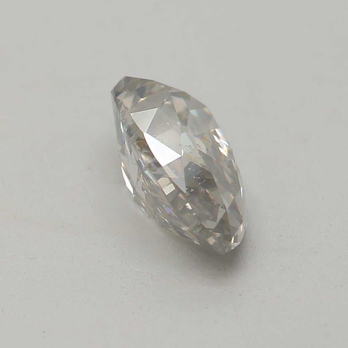 Diamant fantaisie gris clair taille poire de 0,92 carat, pureté SI2, certifié GIA Neuf - En vente à Kowloon, HK