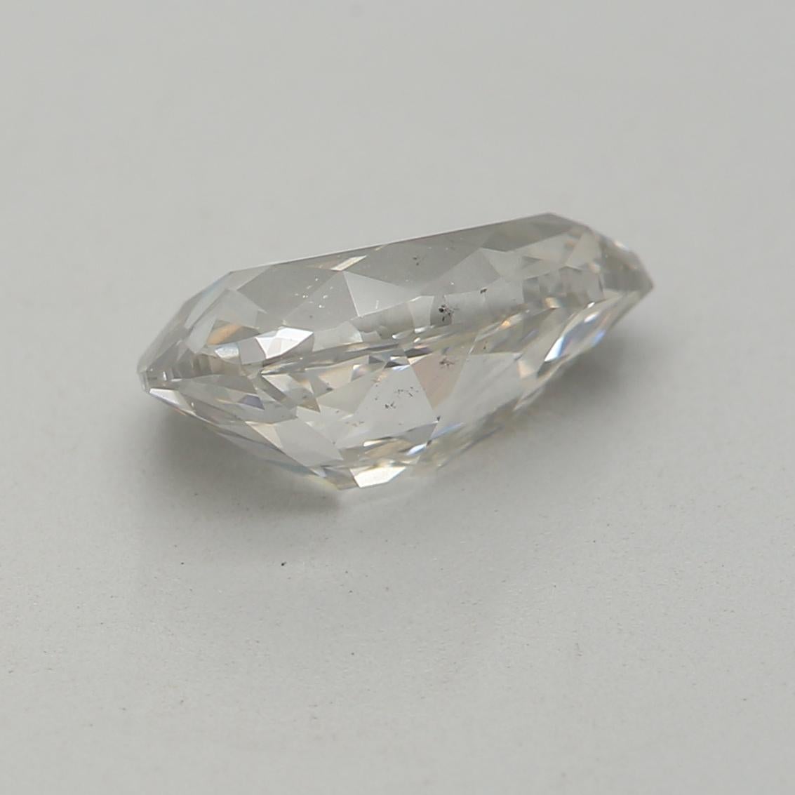 Women's or Men's 0.92 Carat Fancy Light Gray Pear cut diamond SI2 Clarity GIA Certified For Sale