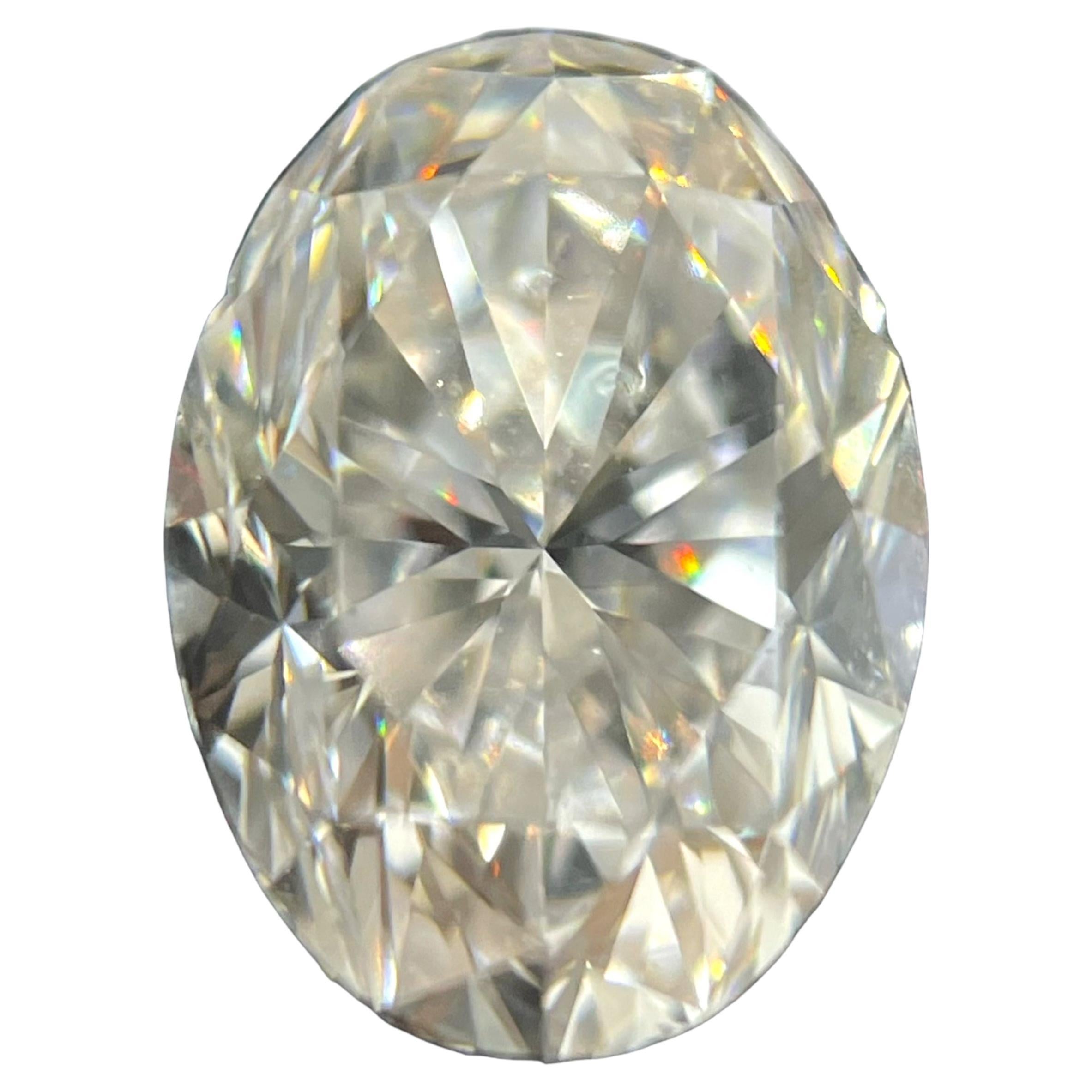 Diamant ovale brillant de 0,92 carat certifié par leGIA, de couleur D et de pureté VS2