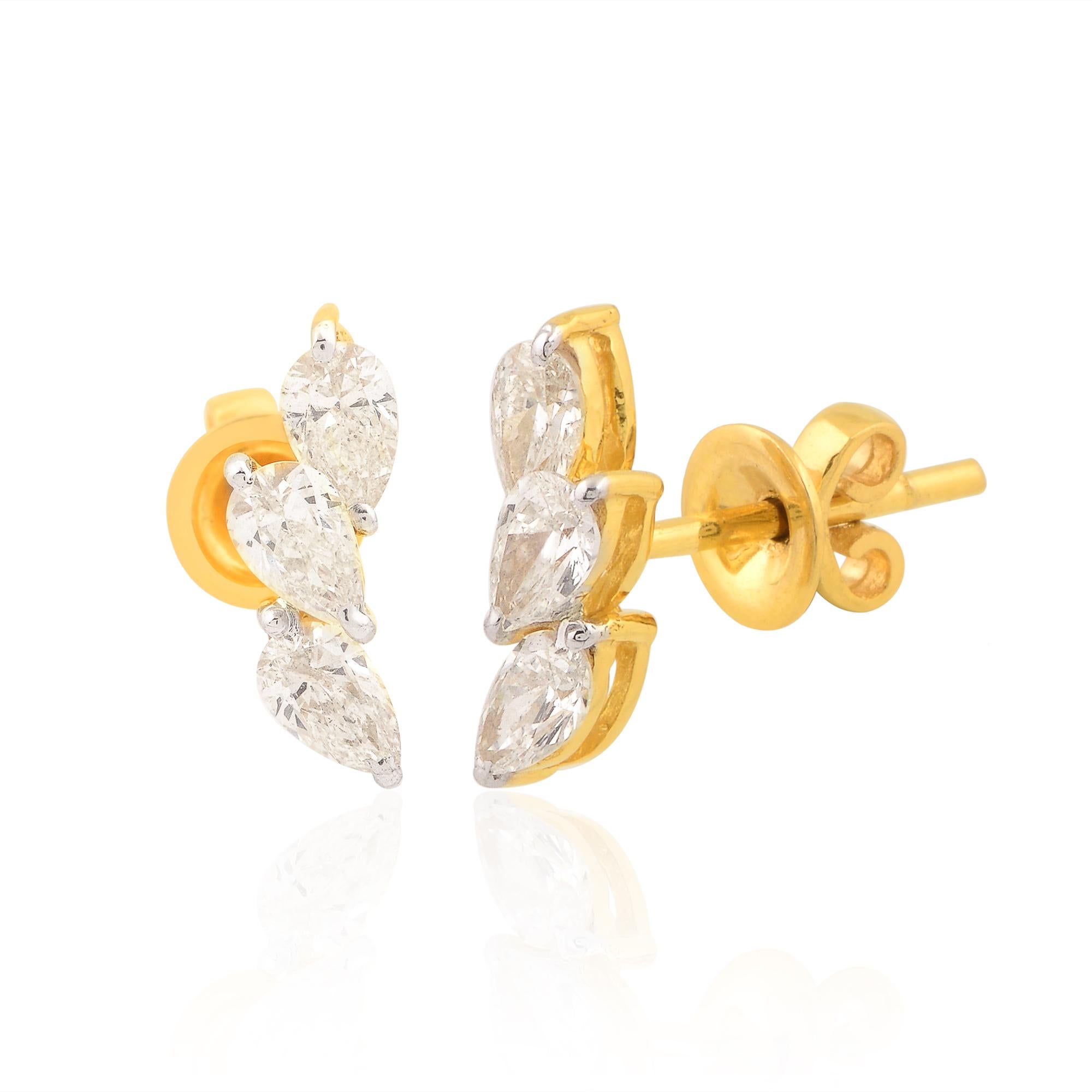Item Code :- SEE-11097
Gross Weight :- 2.01 gm
18k Yellow Gold Weight :- 1.83 gm
Diamond Weight :- 0.92 carat  ( AVERAGE DIAMOND CLARITY SI1-SI2 & COLOR H-I )
Earrings Length :- 12 mm approx.
✦ Sizing
.....................
We can adjust most items