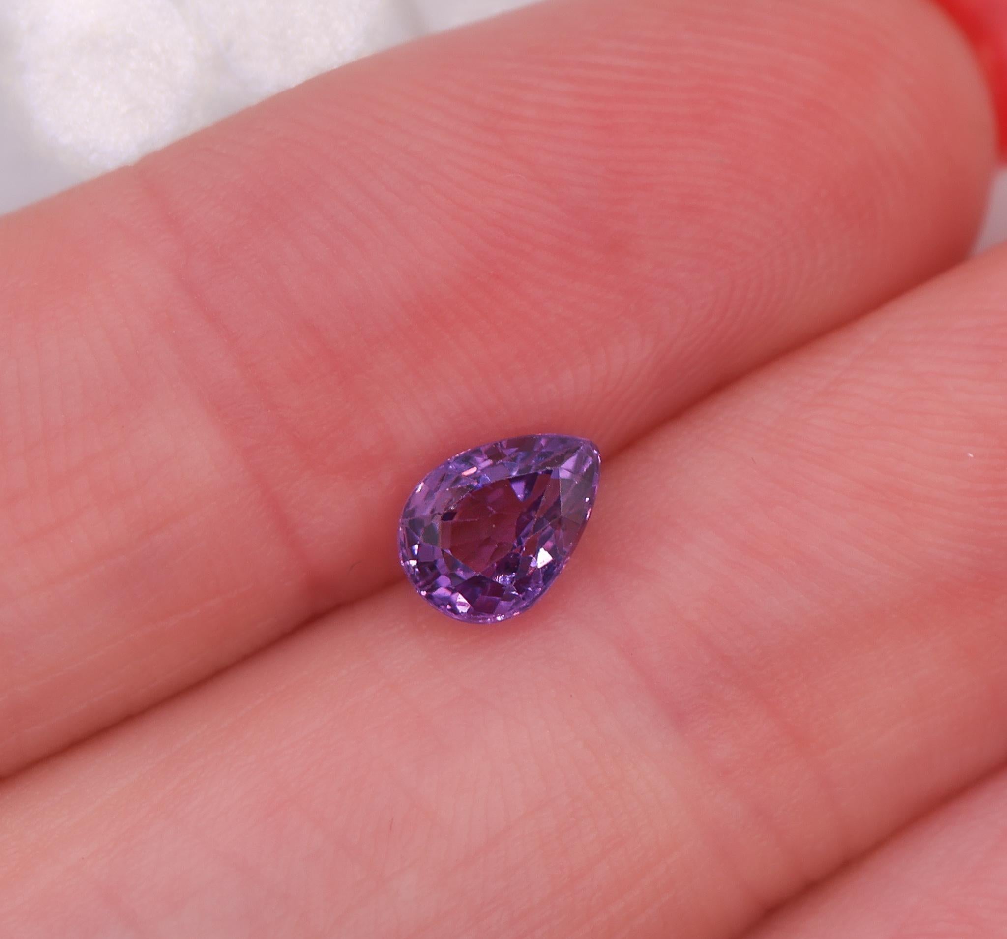 0,92 carati di ametista viola, gemma sciolta a forma di pera 7x5 mm In condizioni Nuovo in vendita a Columbus, OH