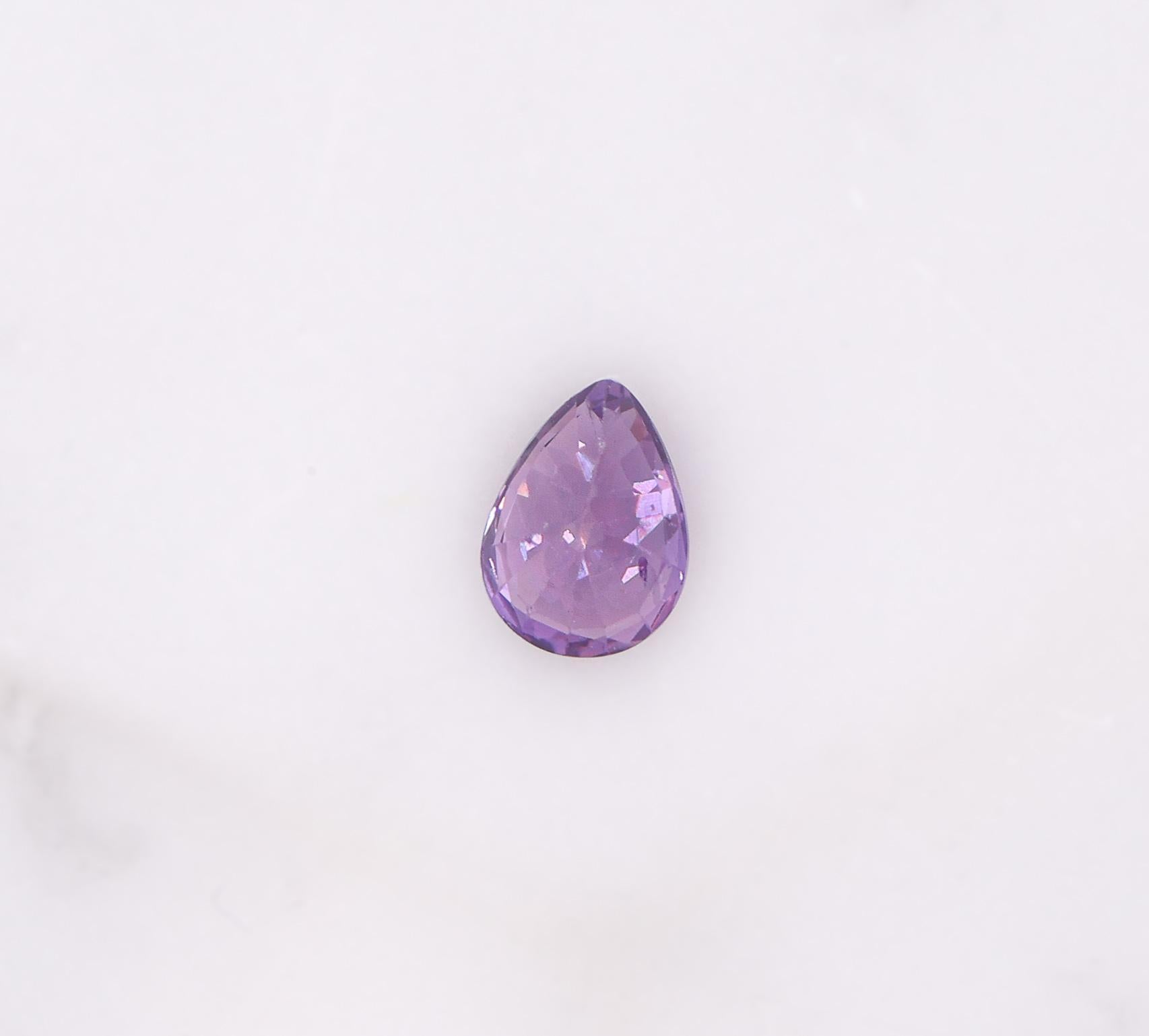 0,92 carati di ametista viola, gemma sciolta a forma di pera 7x5 mm in vendita 1