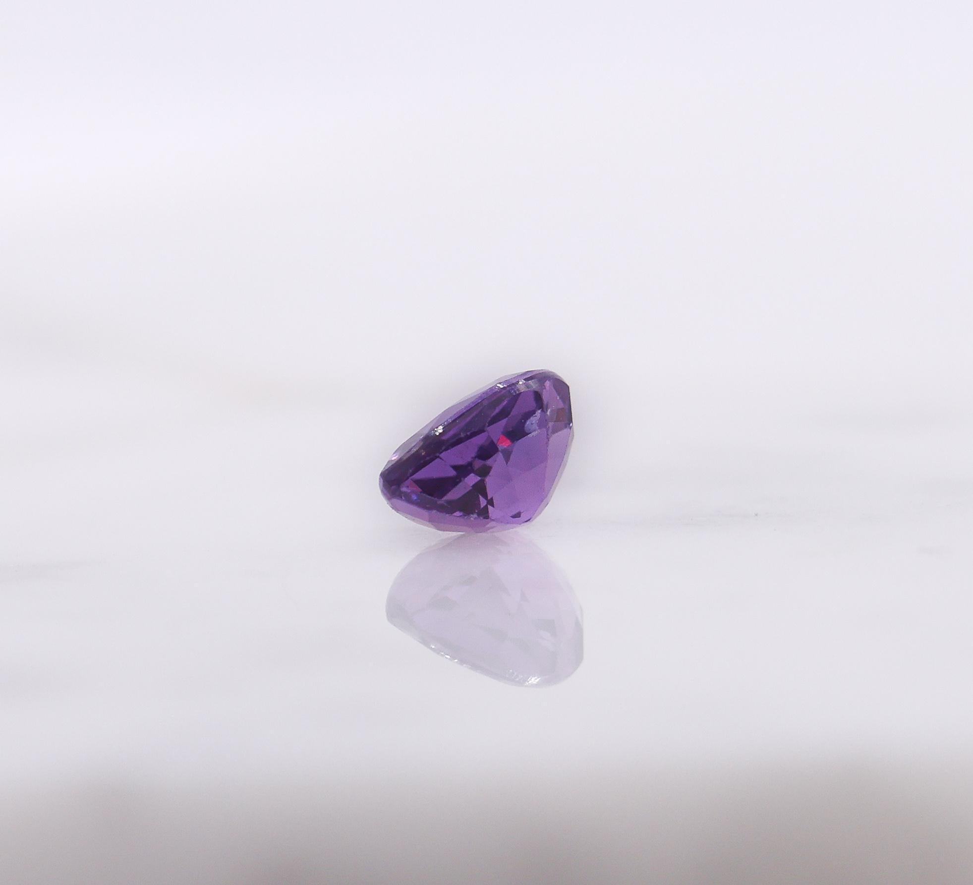 0,92 carati di ametista viola, gemma sciolta a forma di pera 7x5 mm in vendita 2