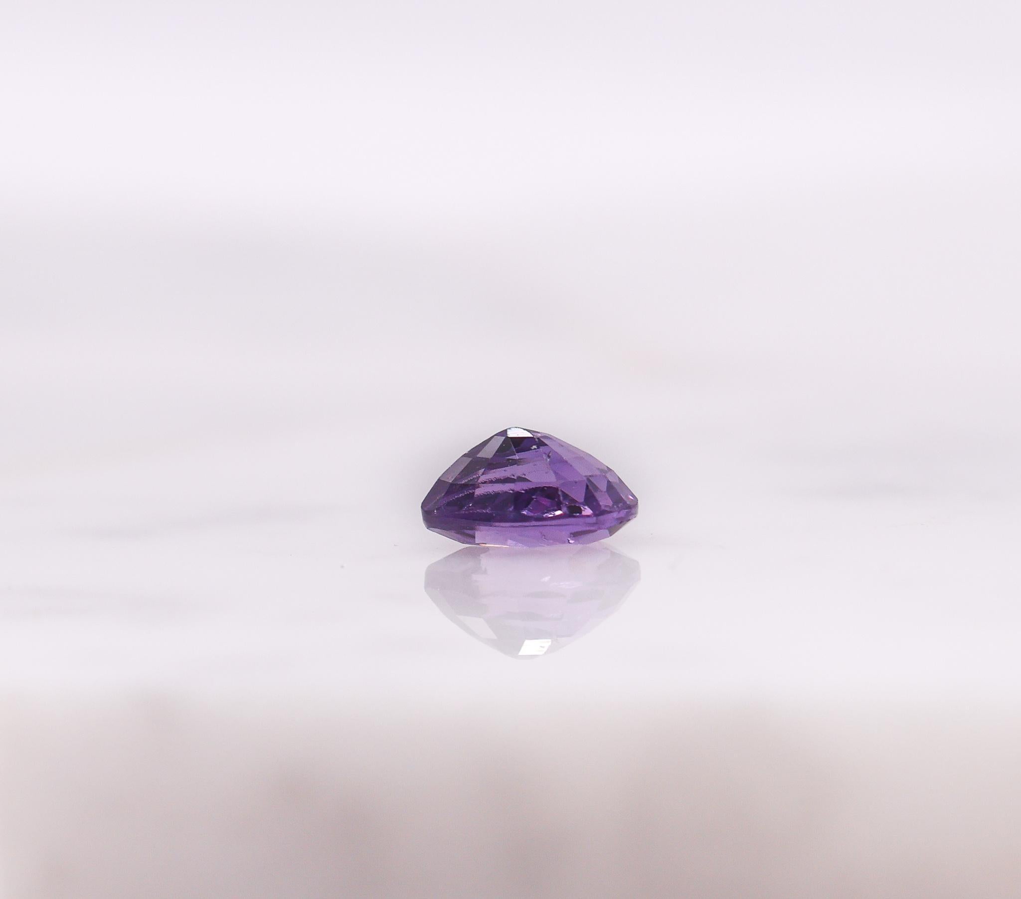 0,92 carati di ametista viola, gemma sciolta a forma di pera 7x5 mm in vendita 4