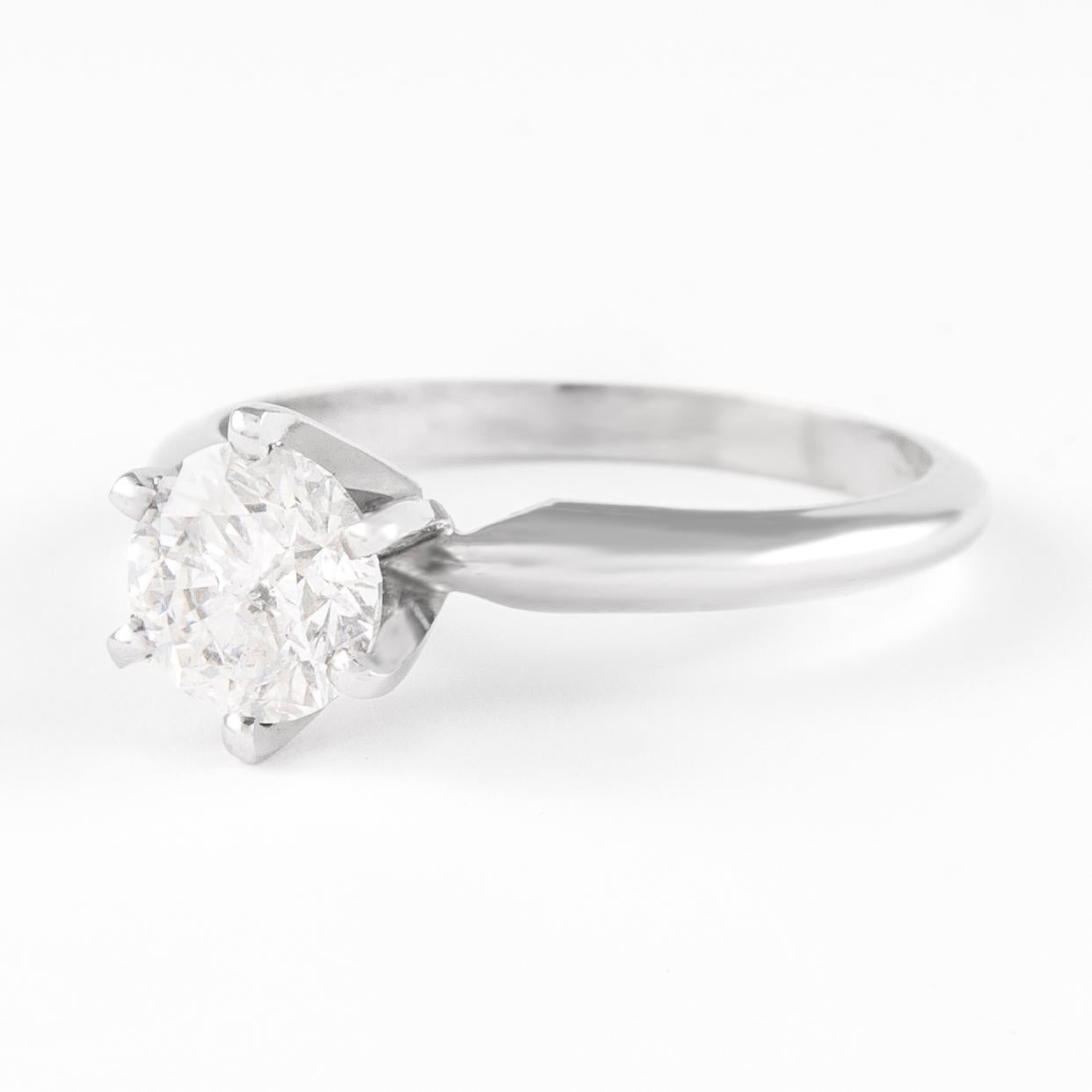 Classic solitaire diamond engagement ring, 