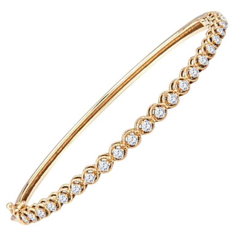 14K Yellow Gold 0.2 carat Diamond Bangle main image 0