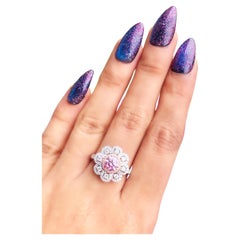 0.92 Carat Very Light Pink Diamond Ring VS2 Clarity GIA Certified