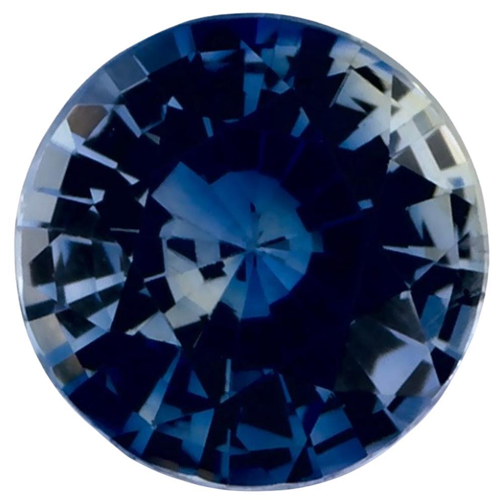 0.92 Ct Blue Sapphire Round Loose Gemstone