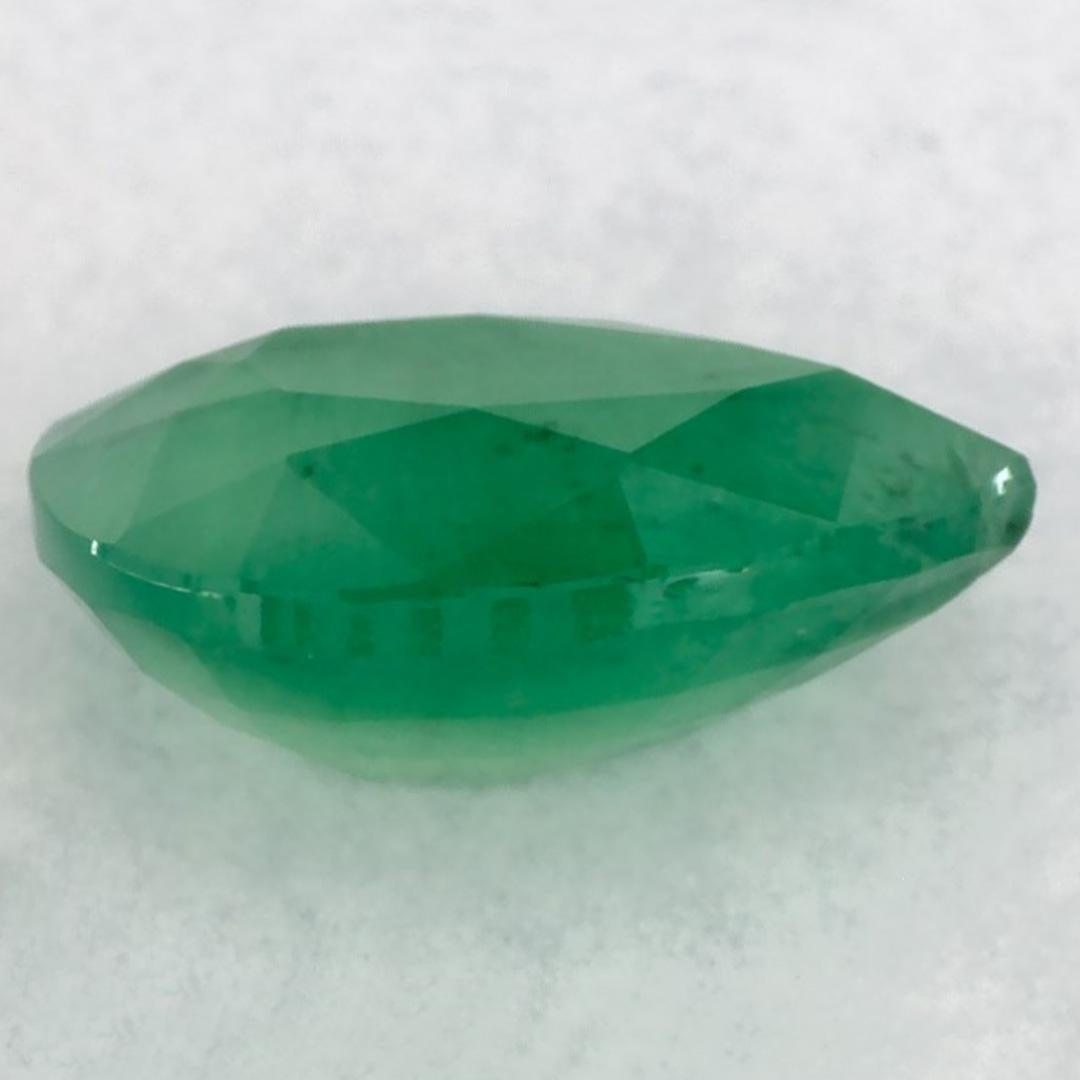 0.92 Ct Emerald Pear Loose Gemstone In New Condition For Sale In Fort Lee, NJ