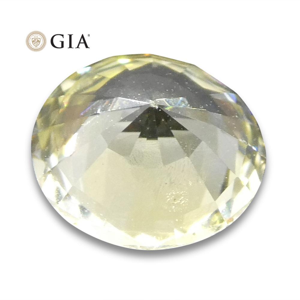 0.92 ct Round Pastel Yellow Sapphire GIA Certified Sri Lankan Unheated For Sale 1